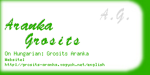 aranka grosits business card